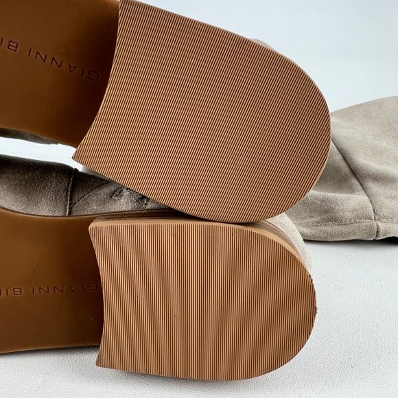 Gianni Bini Womens Fremaux Over the Knee Boots Taupe Tan Microsuede OTK size 6 - Picture 11 of 13